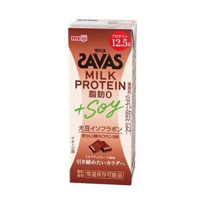写真:（ザバス）MILK PROTEIN 脂肪0 ＋SOY ミルクチョコレート風味 200ml